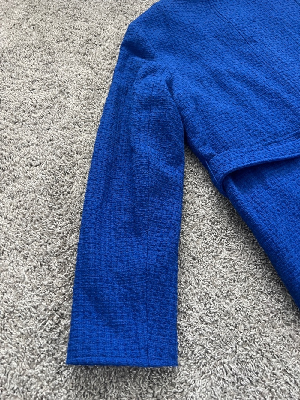 NWT Talbot’s Women’s Cobalt Blue Tweed Tie-Waist Jacket Blazer - Size 8 - Picture 6 of 16